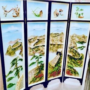 room divider heavy chinese mother of pearl asian